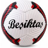 Mubx Beşiktaş Lisanslı Futbol Topu No:5 Dikişli Taraftar Topu Antrenman ve Maç Topu - Siyah - Beyaz - Kırmızı
