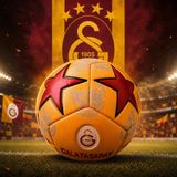 Mubx Galatasaray Lisanslı Futbol Topu No:5 430 gr Dayanıklı Dikişli Profesyonel Top - Sarı - Kırmızı