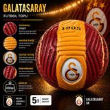 Mubx Galatasaray Lisanslı Futbol Topu No:5 430GR Maç Topu - Sarı - Kırmızı