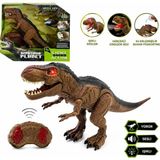 Mubx Uzaktan Kumandalı Yürüyen Dinazor Oyuncak Işıklı Sesli Buharlı T-Rex Dinozor