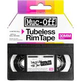 Muc-Off Tübeless Jant Bandı, 30 mm – Iç Lastiksiz Bisiklet Lastikleri Için Basınca Duyarlı Yapışkan Bant, 10 M Rulo, 4 Conta Yaması, Çok Renkli (20072 - Standart