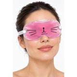 Much and More Pembe Kedi Figürlü Sinüzite Kırışıklığa Sıcak Soğuk Göz Dinlendirici Rahat Uyku Göz Maskesi