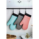 mucit home 1 ADET %100 Silikon Yanmaz Yapışmaz Silikon Fırın Eldiveni Mutfak Eldiveni Isıya Dayanıkl