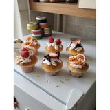 Mucit Home 1 Adet Cupcake Görünümlü Buzdolabı Magneti – 3D Tatlı Tasarımlı Dekoratif Mutfak Süsü