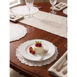 Mucit Home 100 Adet 22 cm Tatlı Tabak Altlığı Dantel Görünümlü Kağıt Tabak Altlığı - 22 x 22 cm - Beyaz