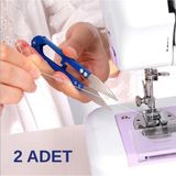 Mucit Home 2 Adet Iplik Temizleme Makası Çıtçıt Makas Olta Misina Kesme Makası Hobi Makası - Renkli - 10 cm - mini makas