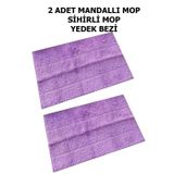 Mucit Home 2 Adet Mandallı Mop Yedek Bezi Mor Renk