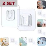 Mucit Home 2'li Set Geçmeli Klips Eşya Sabitleme Askısı Tablo Ayna Resim Sabitleme Aparatı - Renkli - 1 - tutucu