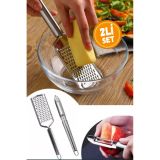 Mucit Home 2li Set Paslanmaz Çelik Rende Ve Soyacak Peynir Çikolata Zencefil Patates Limon Rende Sebze Soyucu Gümüş