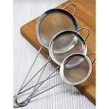 Mucit Home 3 Lü Küçük Metal Süzgeç Seti 6-7-8 cm Boyutlarda - Gri - 1