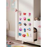 Mucit Home 4 Adet Çocuk Dolap Sticker Defter Süsü Çok Amaçlı Slikon Sticker Çok Kullanımlı Yüzlerce Model