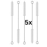 Mucit Home 5 ADET Pipet Temizleme Fırçası - Cam Pipet Fırçası - Bambu Pipet Fırçası - Metal Pipet Fırçası