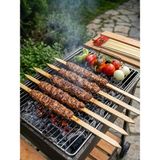 Mucit Home Adana Urfa Şiş Kalın 30 cm Mangal Keyfi - Ahşap - 1