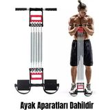 Mucit Home Ayak Pedallı 5 Yaylı Ayak Göğüs El Yayı Egzersiz Çelik Yay Spor Aleti 5 Kademe Sertlik Ayarlanabilir - Renkli