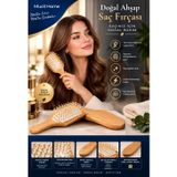 Mucit Home Bambu Uçlu Fırça Ahşap Saç Fırçası Ahşap Tarak Doğal Bambu Saç Açıcı Tüm Saçlar
