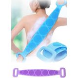 Mucit Home Banyo Sırt Kesesi Çift Taraflı Silikon Duş Lifi Fırçası 70 cm - Çok Renkli