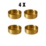 mucit home Gold Paslanmaz Çelik 4lü Kül Tablası Küllük Seti