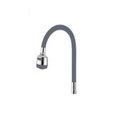 mucit home Gri Renkli Oynar Başlıklı Tasarruflu Silikon Musluk Başlığı Kubar - Gri - Krom - 2 Yıl