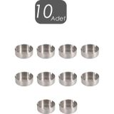 Mucit Home Küllük Metal Küllük Paslanmaz Çelik 10 Lu Kül Tablası Küllük Seti