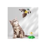 Mucit Home Kuş Başlıklı Dikkat Çekici Hareketli Dönen Pilli Kedi Oyuncağı