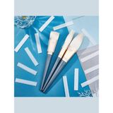 Mucit Home Makyaj Fırçası Koruyucu Far Allık Kontür Eyeliner Fırça Malzemeleri Ürünleri Koruyucu File Kapak Örgü Kılıf Set 20LI - Beyaz