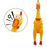 Mucit Home Öten Tavuk Köpek Oyuncağı Medium 30 cm - yok - Turuncu