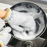 Mucit Home Pratik Çok Amaçlı Telli Bulaşık Eldiveni Su Geçirmez Kir Pas Sökücü Sihirli Temizlik Eldiveni 1 Adet - yazılı