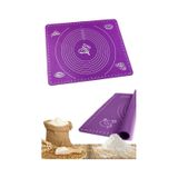 Mucit Home Silikon Hamur Açma Yoğurma Matı Pasta Fırın Altlığı, Mor Mor