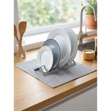 Mucit Home Ultra Emici Tabaklık Standlı Mikrofiber Bulaşık Altlığı Bezi Kurutma Matı 38*49 cm - Çok Renkli