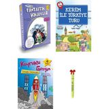 Mucit Yayınları 4.sınıf Fantastik Hikayeler Kerem ile Türkiye Turu Kuyruklu Gezginler Hikaye Seti