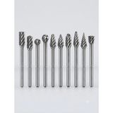 Mucize Carpide Karbon Çelik Ahşap Metal Oyma Seti Freze Seti Gravür Ucu 10PCS 3mm