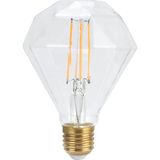 Mucize Filament Ampul, Vintage LED Ampul 4W Elmas Şekilli LED Filament Ampul E27 - Sarı Işık - Amber