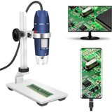 Mucize Jiusion Hd 2mp USB Dijital Mikroskop 40-1000X Taşınabilir Büyütme Endoskop Kamera 8 Led'li Alüminyum Alaşım Sağlam Stant Otg Android Mac Windows 7 8 10 11 Linux
