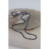Mucize Taş Lapis Lazuli Taşı Ince Doğaltaş Kolye 2Mm