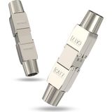 Mucize Vcelınk Aletsiz RJ45 Konektör, Cat7 RJ45 Bağlayıcı, CAT7/CAT6A/CAT6 Ethernet Kabloları Için Korumalı, Gümüş Renkli Ağ Adaptörü