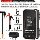 Mucosan 2026 Yeni Model 3000A / 35000MAH Taşınabilir Güç Kaynağı Profesyonel - Çantalı - 2'si 1 Arada Araç Akü Takviye (Jump Starter) ve Lastik Şişirme Pompası