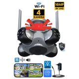 Mucosan 4 Kameralı Wifi 16MP Akıllı Gece Görüşlü Sesli Kamera Türkçe Uzaktan Izleme Sirenli Ultra Hd Ptz Hareketli