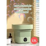 Mucosan Katlanabilir Mini Çamaşır Makinesi 13 L Taşınabilir Çamaşır Makinesi ve Kurutma Özellikli – Yurtlar, Seyahatler, Küçük Evler, Havlular ve Iç Çamaşırları Için Yer Tasarruflu Çamaşır Yardımcısı - Yeşil