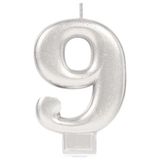 Mudanis 9 Rakam Mum Gümüş Renk