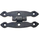 Mudanis Antika Tarz Dekoratif Pirinç Dar Menteşe - 75X39 Mm, Oksit