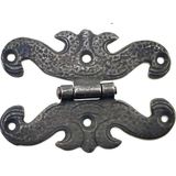 Mudanis Antika Tarz Dekoratif Pirinç Kelebek Menteşe - 63X45 Mm, Oksit