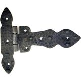Mudanis Antika Tarz Dekoratif Pirinç Kuyruklu Düğmeli Menteşe No1 - 117X142 Mm, Oksit