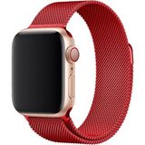 Mudanis Apple Watch 38MM Metal Mıknatıslı Kordon (Saat Değildir) - Kırmızı