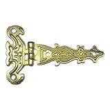 Mudanis Dekoratif, Sac Tek Kuyruklu Menteşe - 40X68 Mm, Küçük, Sarı, 1 Adet