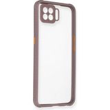 Mudanis Oppo A73 Kılıf Miami Şeffaf Silikon - Açık Mor