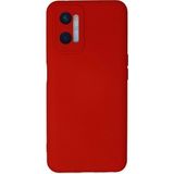 Mudanis Oppo A96 Kılıf Nano Içi Kadife Silikon - Kırmızı