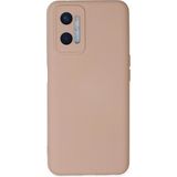 Mudanis Oppo A96 Kılıf Nano Içi Kadife Silikon - Pudra