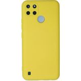Mudanis Realme C25Y Kılıf Nano Içi Kadife Silikon - Sarı