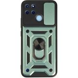 Mudanis Realme C25Y Kılıf Pars Lens Yüzüklü Silikon - Yeşil