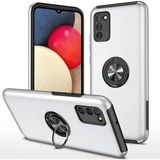 Mudanis Samsung Galaxy A02S Kılıf Elit Yüzüklü Kapak - Gümüş